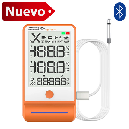 NUEVO Datalogger Temperatura y Humedad Bluetooth Elitech GSP6-PRO con Sonda Certificado